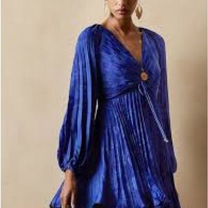 Banana Republic Royal Blue Long Sleeve Dress